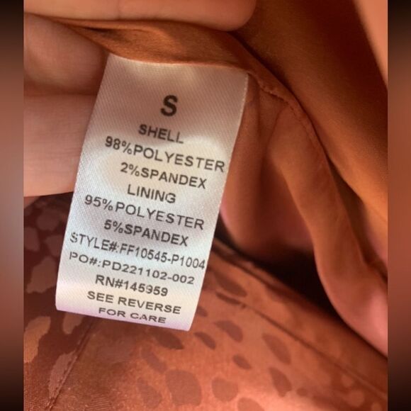 Dress Forum Suit Women Long Sleeve Shirt And Pants Brown Satin Set NEW - Picture 6 of 9